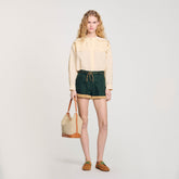 Jewellery detail shirt Ecru Sandro Women