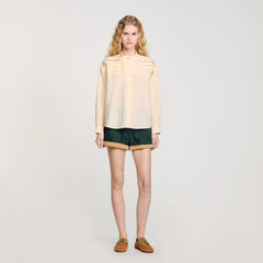 Jewellery detail shirt Ecru Sandro Women
