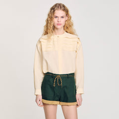 Jewellery detail shirt Ecru Sandro Women