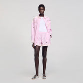 Striped rhinestone shirt Pink Sandro Women
