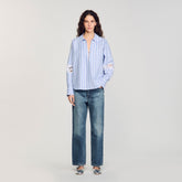 Striped shirt Blu / White Sandro Women