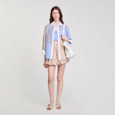 Striped mix shirt Sand / Camel Sandro Women