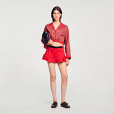Scarf print shirt Red / Pink Sandro Women