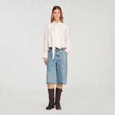 Silk lavallière shirt Ecru Sandro Women