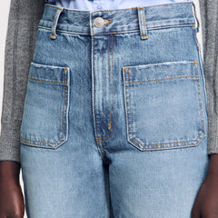 Flared faded jeans Blue Jean Sandro Women