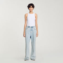 Beaded jeans Light Bu Jean Sandro Women
