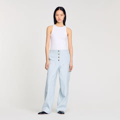 Carpenter jeans Light Blue Sandro Women