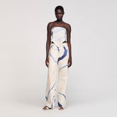Wide-leg striped jeans Ecru Sandro Women
