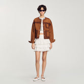 Mini ruffled skirt White Sandro Women