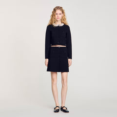 Mini knit skirt Black Sandro Women