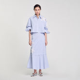 Maxi striped skirt Sky Blue Sandro Women