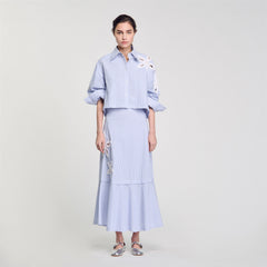 Maxi striped skirt Sky Blue Sandro Women