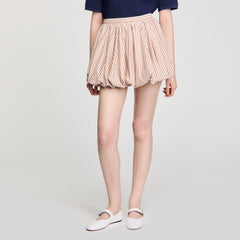 Striped bubble skirt Sand / Camel Sandro Women