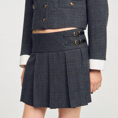 Mini rhinestone suit skirt Grey / Brown Sandro Women