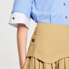 Mini flared pleated skirt Beige Sandro Women