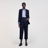 Wide legs trousers Navy Blue Sandro Women