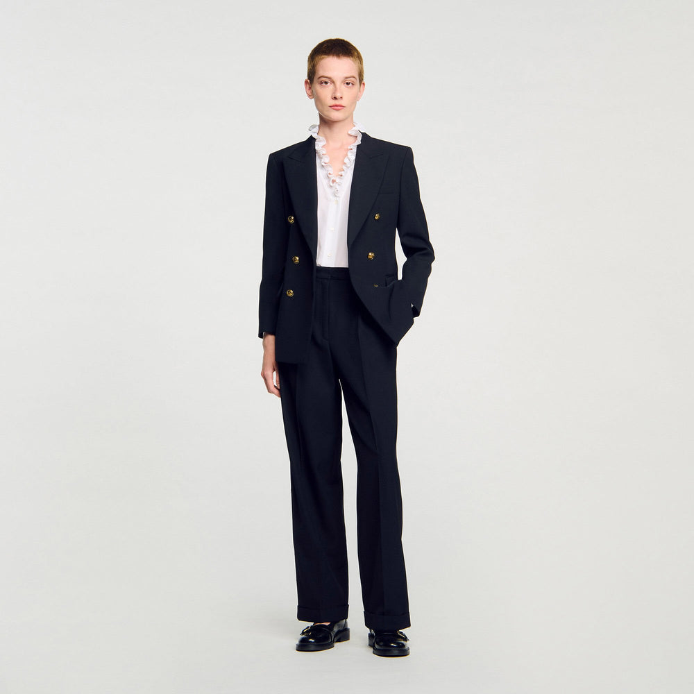 Straight-leg trousers Black Sandro Women