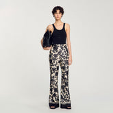 Floral pants Ecru / Black Sandro Women