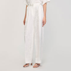 Jacquard flowers trousers White Sandro Women