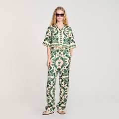 Floral pants Ecru / Green Sandro Women