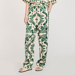 Floral pants Ecru / Green Sandro Women