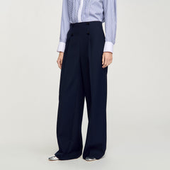 Suit trousers Navy Blue Sandro Women