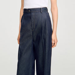 Denim suit trousers Deep Blue Sandro Women