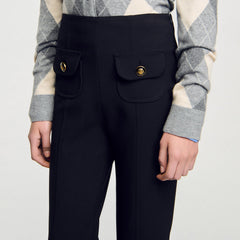 Capri trousers Black Sandro Women