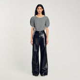 Cable knit sweater Grey Sandro Women