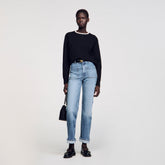 Wool blend sweater Black Sandro Women