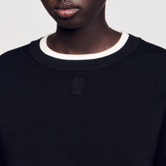 Wool blend sweater Black Sandro Women