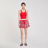 Rib knit vest top Red Sandro Women