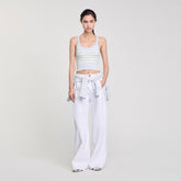 Knit vest top Sky Blue Sandro Women