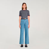 Two-tone cropped sweater Grey Sandro Women