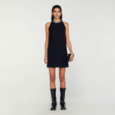 Dress with jewellery collar Black Sandro Women