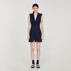 Mini pleated suit dress Deep Blu Sandro Women