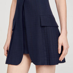 Mini pleated suit dress Deep Blu Sandro Women