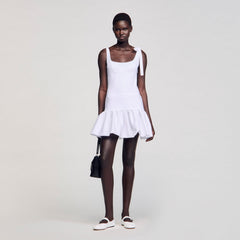 Dual-material mini dress White Sandro Women