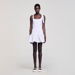 Dual-material mini dress White Sandro Women