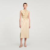 Rhinestone midi dress Sand Sandro Women