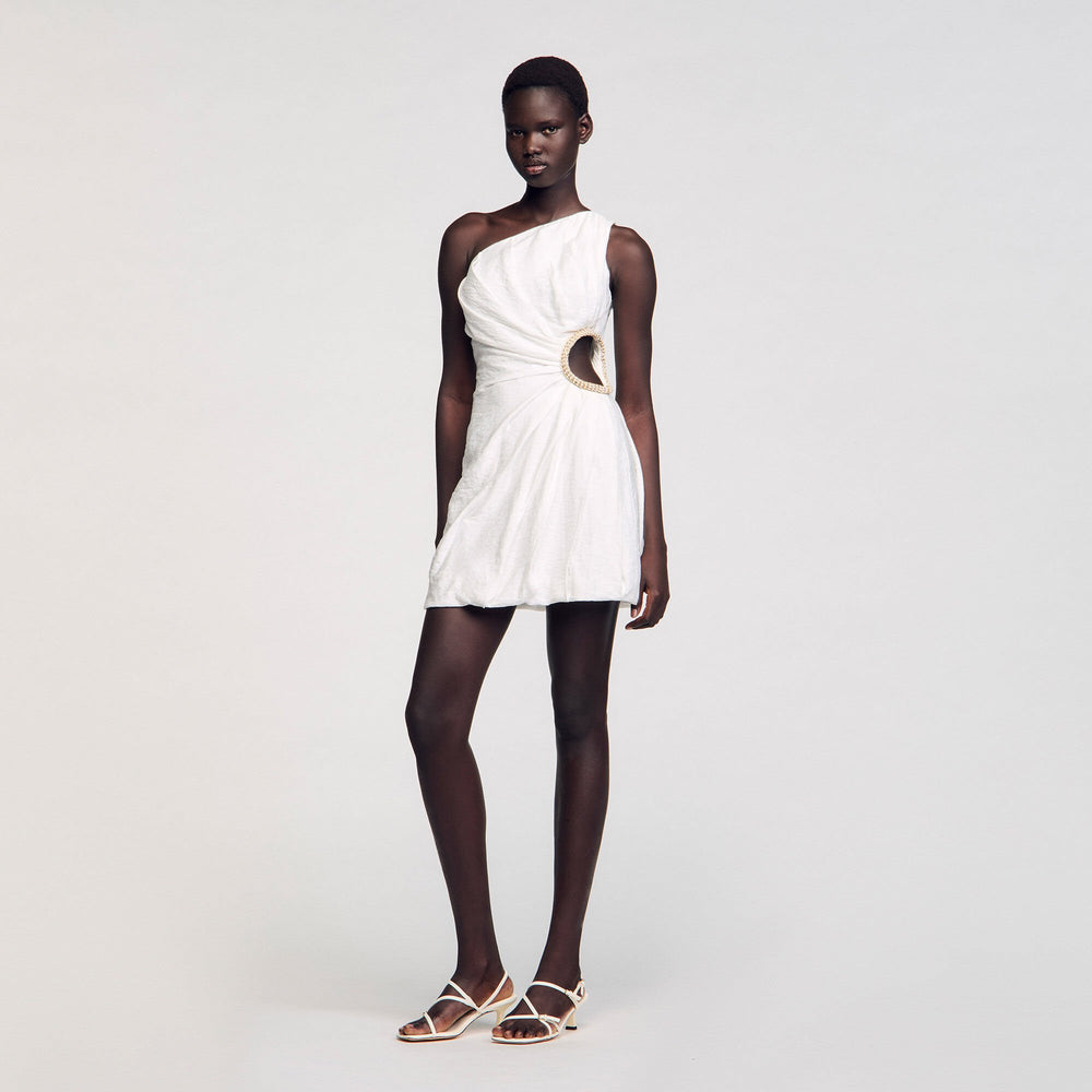 Mini asymmetrical dress White Sandro Women