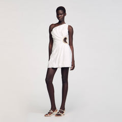 Mini asymmetrical dress White Sandro Women