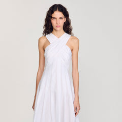 Wrap maxi dress White Sandro Women