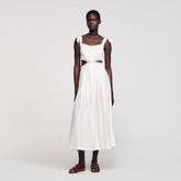 Lace trim maxi dress White Sandro Women