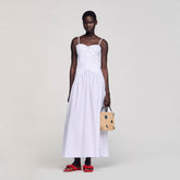 Draped bustier maxi dress White Sandro Women