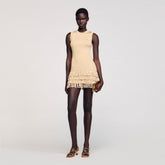 Mini knit dress Gold Sandro Women