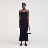Bustier knit dress Black Sandro Women