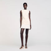 Mini guipure dress Ecru Sandro Women