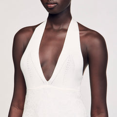 Maxi knit dress White Sandro Women
