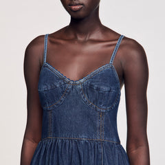 Midi denim dress Blue Jean Sandro Women